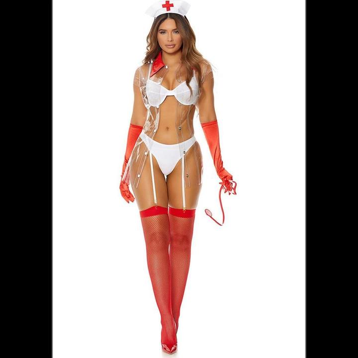 Productafbeelding Cottelli Collection Nurse Me Sexy Verpleegsterskostuum (XL)