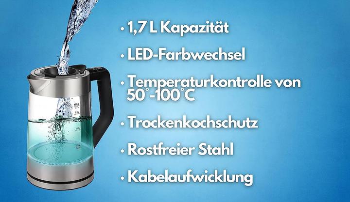 Image du produit Ecosa Bouilloire en verre 1.7L (1.70 l)
