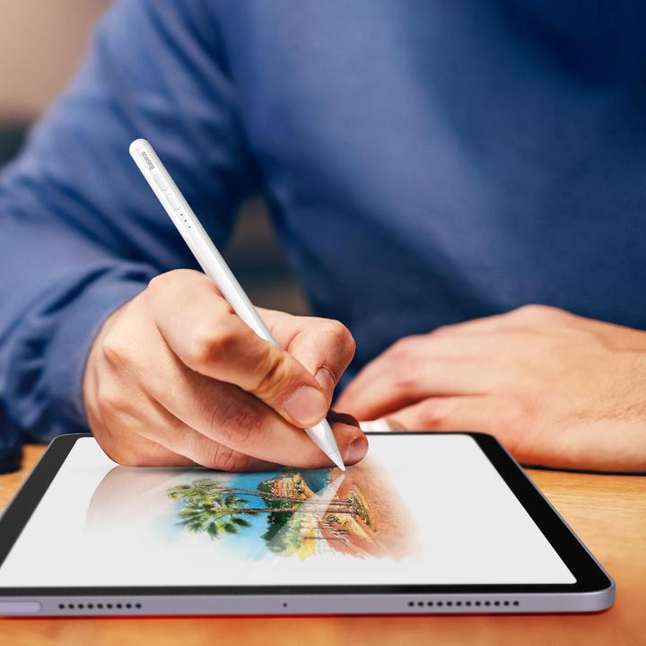 Actual product image Baseus Smooth Writing Active Stylus with LED Indicators (with Palm-rejection) White (Including: Universal T