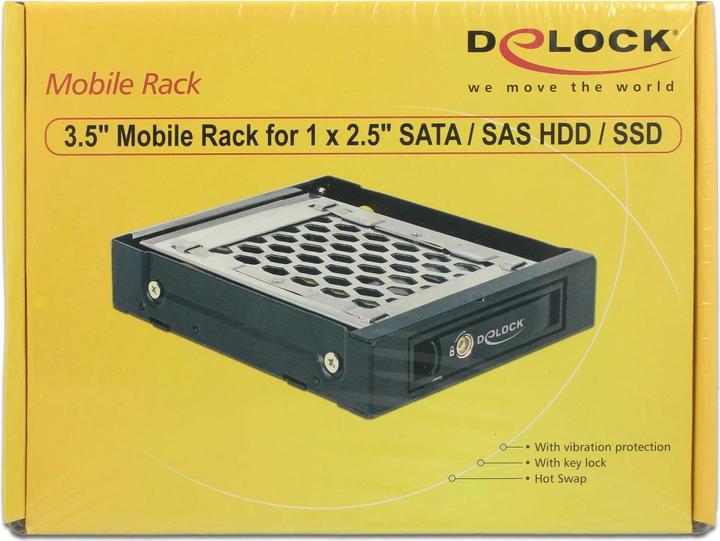 Image du produit Delock Cadre amovible pour disque dur/SDD de 1 x 2,5