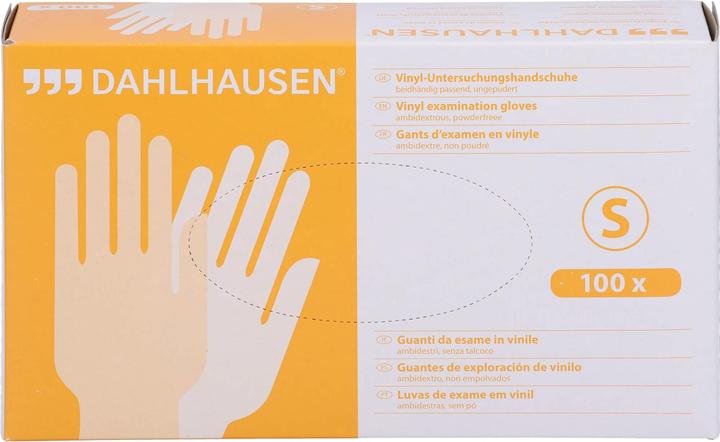 Actual product image Dahlhausen Vinyl gloves, size S, 100 pcs HAS (S)