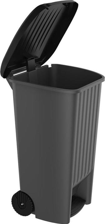 Actual product image EDA Waste bin 100 l on castors - with pedal - for 100 l bags - 50 x 48.6 x 83.5 cm - anthracite (90 l)