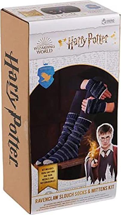 Actual product image Thumbs Up Harry Potter - Ravenclaw knit set of house socks and mittens