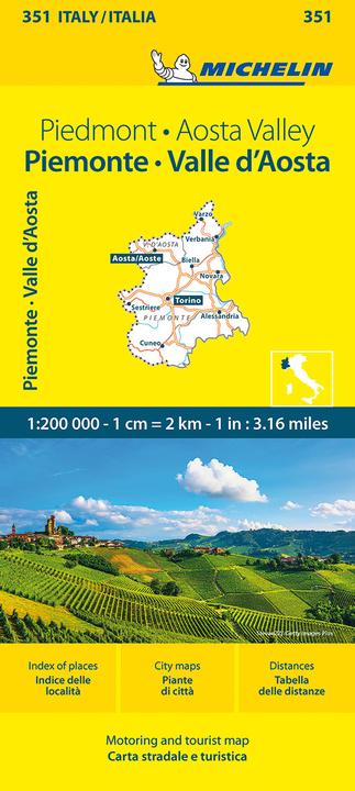 Immagine prodotto Michelin Piemonte & VA - Carta locale 351: Carta stradale e turistica 1:200.000 Edizione 2023