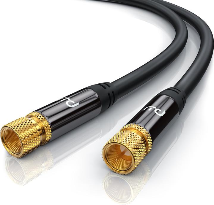 Actual product image Primewire SAT Kabel HDTV - Premium SAT coaxial cable - TV HDTV Radio DVB-T DVB-C DVB-S DVB-S2, 4-fold (135 dB, Satellite cable)