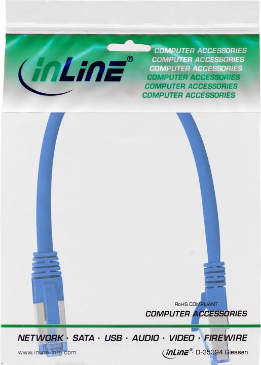 Image du produit InLine Câble de raccordement (S/FTP, CAT6a, 0.25 m)