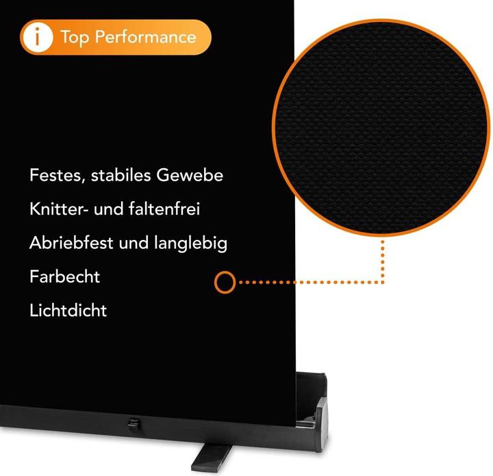 Immagine prodotto Walimex pro Pannello roll-up sfondo nero 210x220 (210 cm, 220 cm)