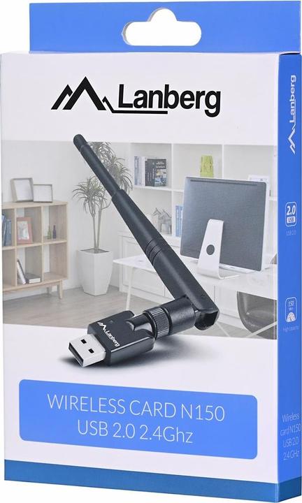 Immagine prodotto Lanberg NC-0150-WE Scheda di rete WLAN 2400 Mbit/s (USB)