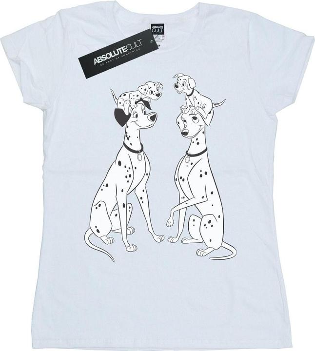 Actual product image Disney Womens/Ladies 101 Dalmatians Family Cotton T-Shirt (S)