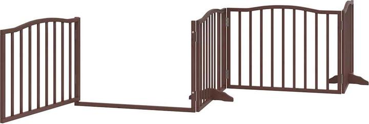 Produktbild VidaXL Hundetor mit Tür Faltbar Absperrgitter Hunde Schutzgitter 12-tlg. Holz