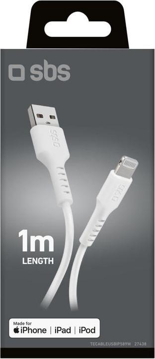 Actual product image SBS Data cable USB 2.0 to Apple Lightning (1 m, USB 2.0)