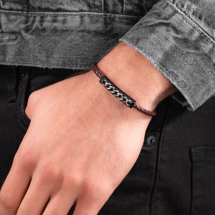 Actual product image Police Fetter bracelet (18 cm, Stainless steel)