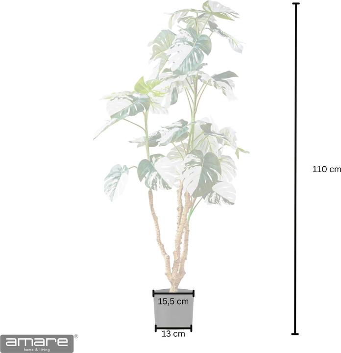 Produktbild Amare Dekopflanze Monstera deliciosa Variegata (110 cm)