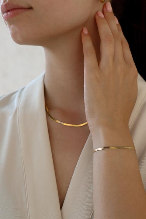 Immagine prodotto Tara Style Set di gioielli Amélie (Acciaio inossidabile placcato oro 18k, 100% impermeabile)