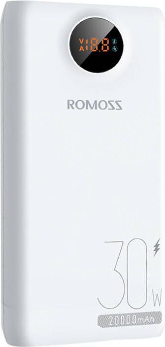 Romoss SW20S Pro Powerbank 20000mAh, 30W (bianco) (20000 mAh, 30 W, 30 Wh)