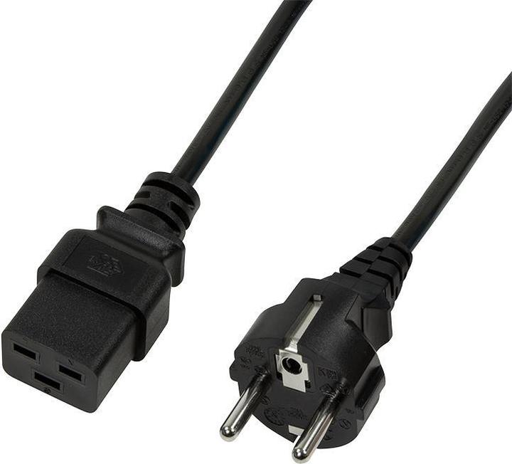 LogiLink Power Cord CEE 7/7-IEC C19 black 1.80m (1.80 m)