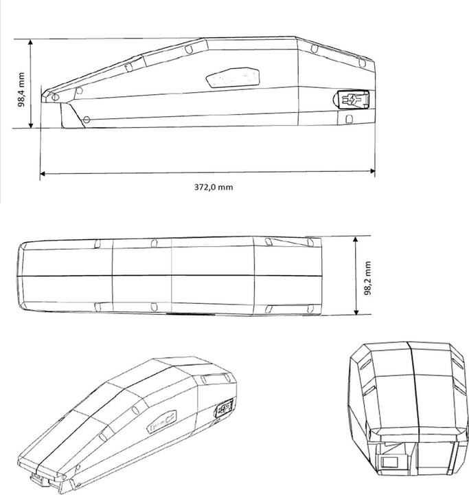 Produktbild E-Bike-Vision Unterrohrakku Yamaha (745 Wh, E-Bike Akku)