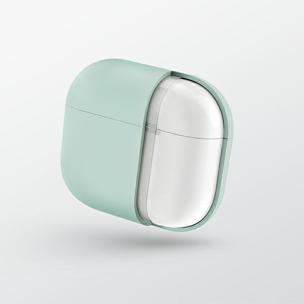 Actual product image Uniq etui Lino AirPods 3 gen. Silicone beżowy/beige (Headphone bag)