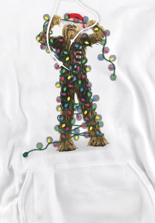 Immagine prodotto Star Wars Felpa con Cappuccio Natale Chewbacca Luci da Favola Uomo (XXL)