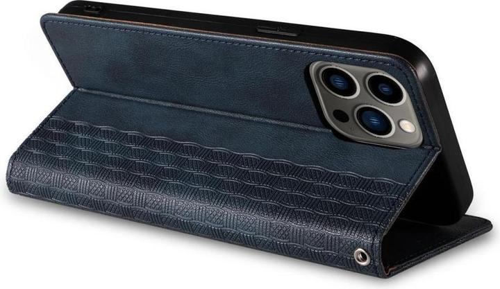 Produktbild Hurtel Magnetband Hülle Hülle für Samsung Galaxy S23 Ultra Flip Wallet Mini Lanyard Stand Blau (Samsung Galaxy S23 Ultra)
