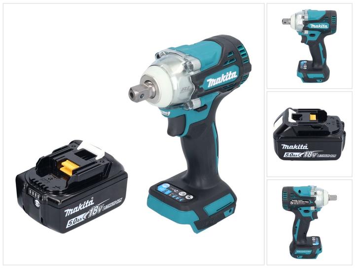 Produktbild Makita DTW 301 T1 Akku Schlagschrauber 18 V 330 Nm 1/2" Brushless + 1x Akku 5,0 Ah - ohne Ladegerät (Akkubetrieb)
