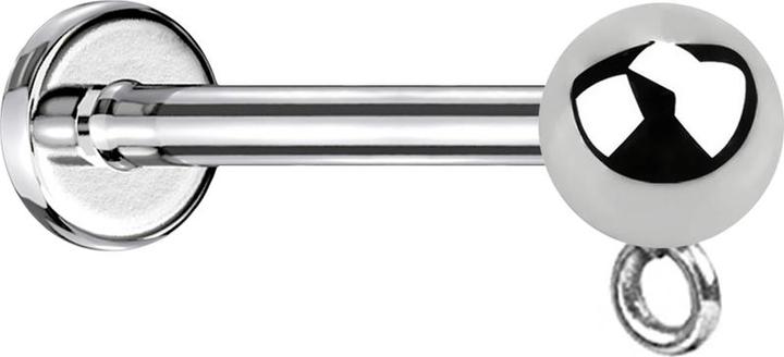 Produktbild Chaotic Trading Micro Labret Innengewinde silber mit Kugel Ring für Anhänger (ohne Messing, Chirurgenstahl 316L)