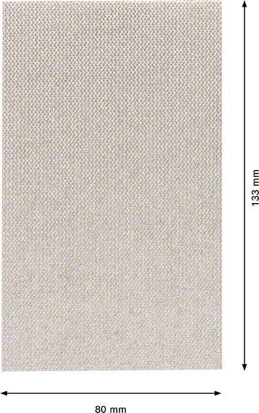 Immagine prodotto Bosch Professional Zubehör Accessori 2608901631 Rete di levigatura per levigatrice orbitale grana 80 (L x L) 133mm x 80mm 50pz. (80 wt)