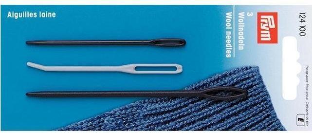 Image du produit Prym Aiguilles à laine, carte assortie 3 pcs, plastique