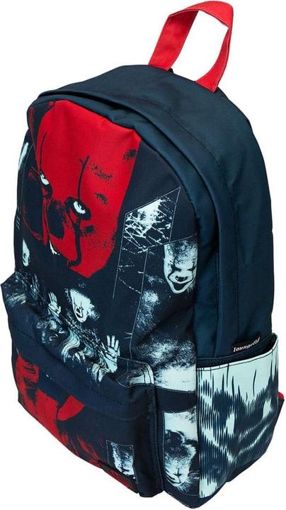Actual product image Loungefly IT by Full-Size Backpack Pennywise I Heart Horror