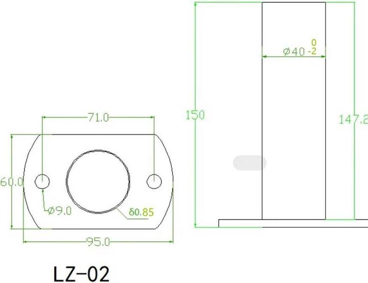Produktbild Uniprodo Poolleiter-Montageset 1 Paar Leiterendstücke Befestigungsset Edelstahl ø 40 mm