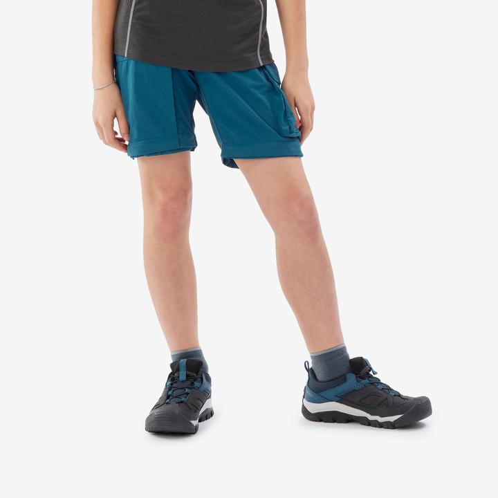 Immagine prodotto Quechua Zip-Off-Hose Kinder Gr. 123–172 Wandern - MH500 blau (10, 11, 12)