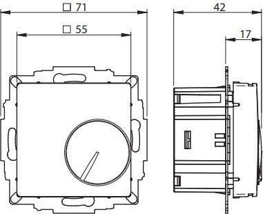 Produktbild Eberle Controls Eberle UTE 2100-RAL9016-M-55 Raumthermostat Unterputz 5 bis 30°C