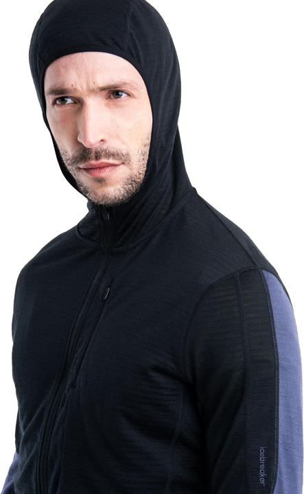 Actual product image Icebreaker Men Merino 200 Realfleece Descender LS Zip Hoodie (XXL)