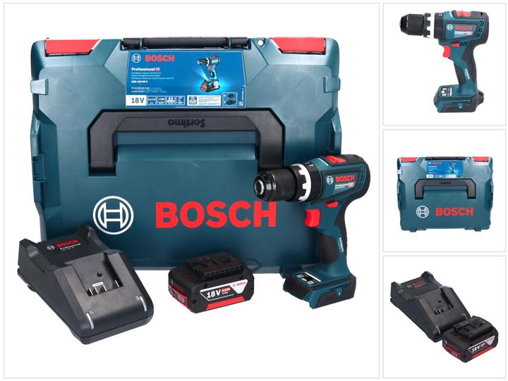 Produktbild Bosch Professional Bosch GSB 18V-90 C Professional Akku Schlagbohrschrauber 18 V 64 Nm Brushless + 1x Akku 5,0 Ah + (Akkubetrieb)