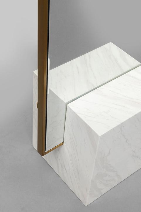 Image du produit Kare Design Miroir sur pied Hulda laiton 46x180cm