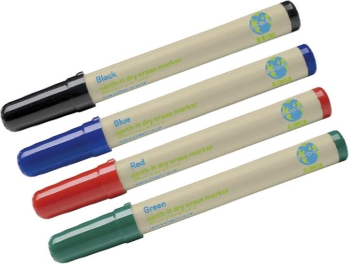 Produktbild Bi-Office Whiteboard-Marker Earth-it 4er (Mehrfarbig, 2 mm, 4 x)