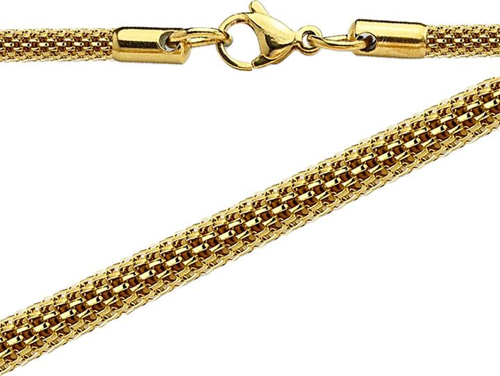 Star Piercing Kette mit Gittermesh vergoldet (ohne Messing, Chirurgenstahl 316L)