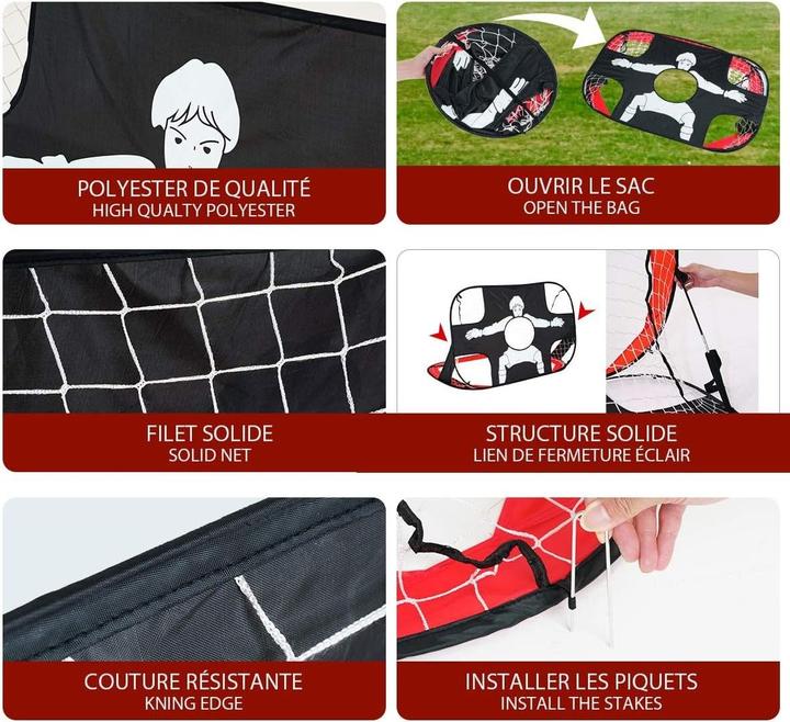 Actual product image Out of the blue 2-in-1 pop-up football goal 120x80cm