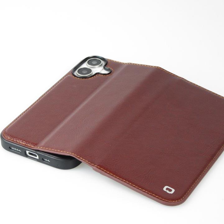 Actual product image QiAlino Fourre Flip cuir véritable (Apple iPhone 16 Plus)