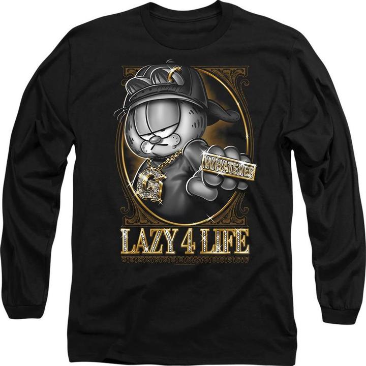 Actual product image Garfield Unisex Adult Lazy 4 Life T-Shirt (S)