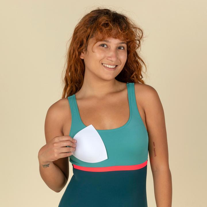 Actual product image Nabaiji Swimming costume ladies - Heva Li blue/petrol (46)