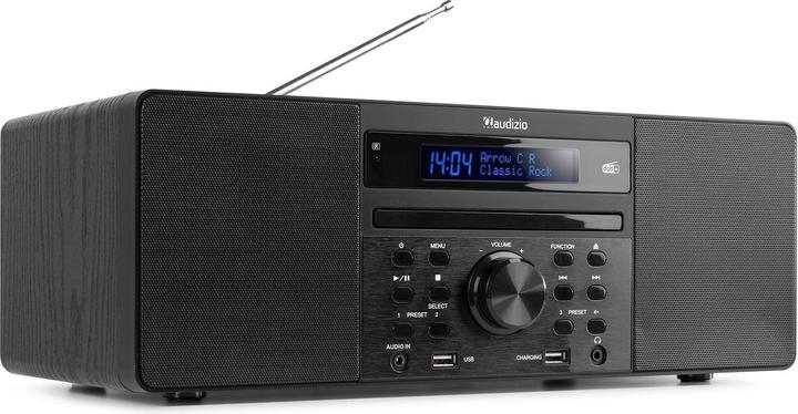 Produktbild Audizio Radio/CD-Player Prato Schwarz (FM, DAB+, Bluetooth)