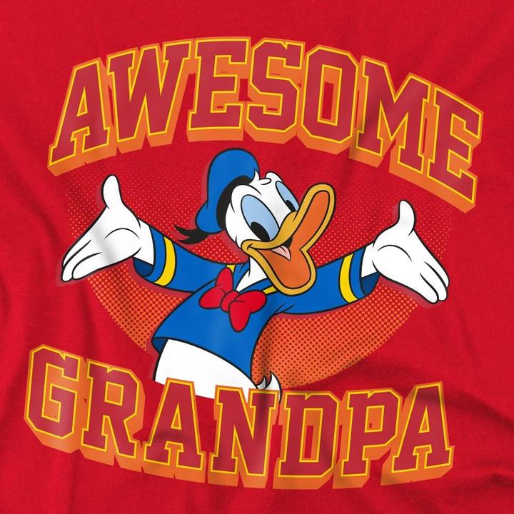 Actual product image Disney Mens Awesome Grandpa Donald Duck T-Shirt (XL)