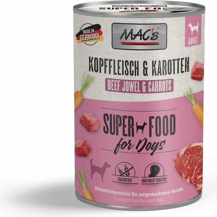Image du produit MAC's DOG Kopffleisch & Karotten (Adulte, 1 pcs, 200 g)