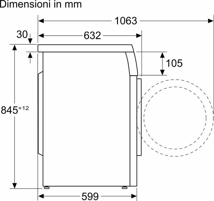 Image du produit Bosch Hausgeräte Série 6 Lave-linge à chargement frontal 9 kg 1400 UmA ITModèle (9 kg, Gauche, Prise UE)