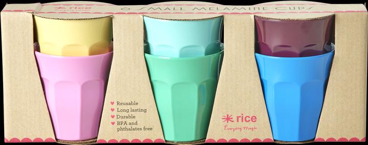 Produktbild Rice - Melamine Cups - Assorted Colors - Small - 160 ml - 6 Pack