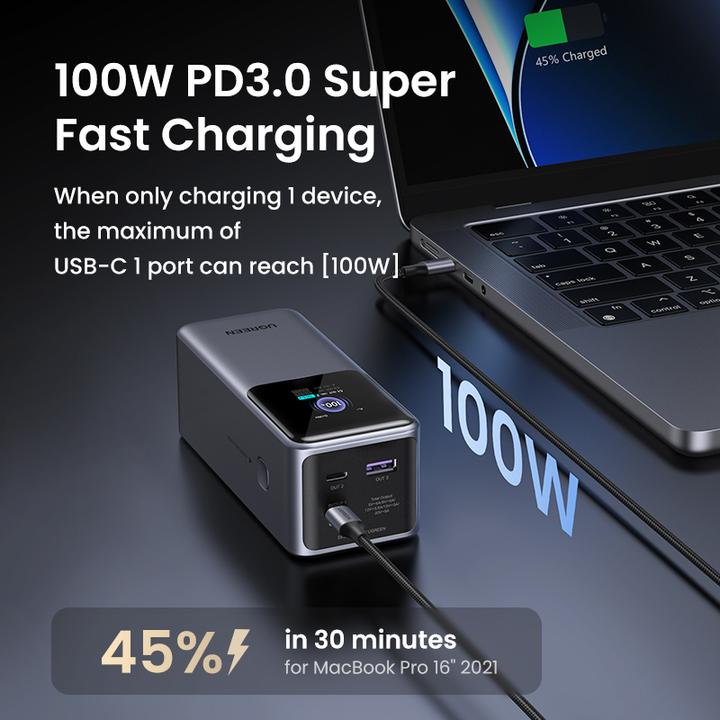 Image du produit Ugreen Nexode (20000 mAh, 130 W, 72 Wh)
