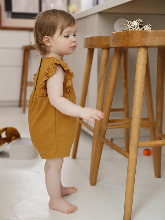 Actual product image Vertbaudet Mädchen Baby Overall mit gehäkeltem Oberteil (74)