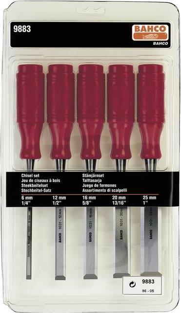 Actual product image Bahco Chisel set with polypropylene handle - five-piece/blister packaging (25 mm)
