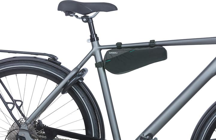 Actual product image Basil Discovery 365D frame bag M, 1.8L, black melee (1.80 l, Frame bag)